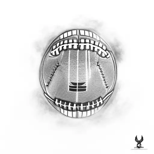 A black-grey tattoo of a football stadium with a mystical aura, representing your love for both football and natural witchcraft tattoo design idea