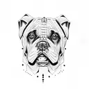 cane corso with m4a1 tattoo design idea