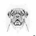 cane corso with m4a1 tattoo design idea