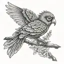 Guatemalan quetzal bird tattoo design idea