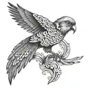 Guatemalan quetzal bird tattoo design idea