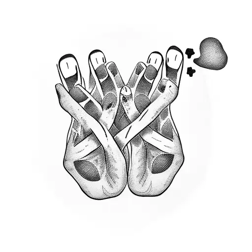 A blackwork design of Taylor Swift's lyrics intertwined with cat paw prints tattoo design idea