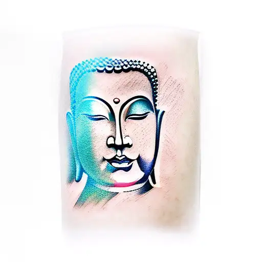 Buddha statue tattoo by Oleg Black | Photo 22998