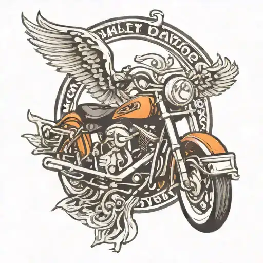 Harley Davidson logo swastika logo tattoo design idea