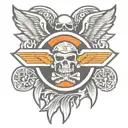 Harley Davidson logo swastika logo tattoo design idea