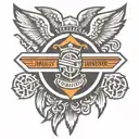 Harley Davidson logo swastika logo tattoo design idea