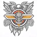 Harley Davidson logo swastika logo tattoo design idea