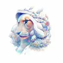 colors of the wind, but in all four seasons. continuous band where winter, spring, summer, then autumn create an loop tattoo design idea