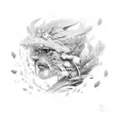 colors of the wind, but in all four seasons. continuous band where winter, spring, summer, then autumn create an loop tattoo design idea