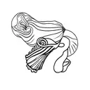 conch shell tattoo design idea