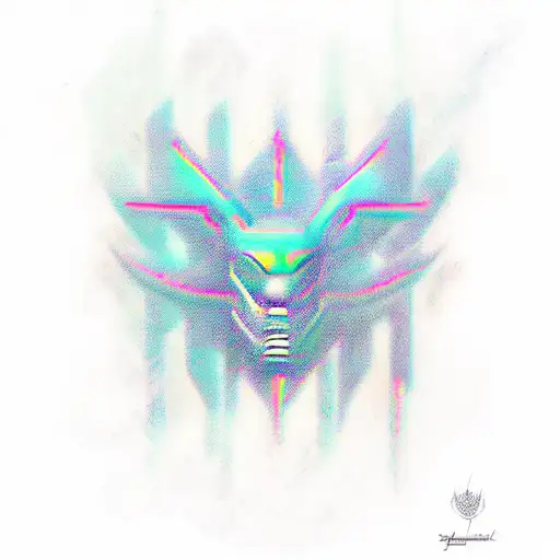 cyber totem tattoo design idea