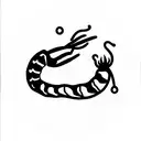 shrimp  tattoo design idea