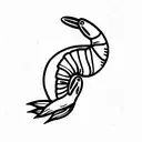 shrimp  tattoo design idea