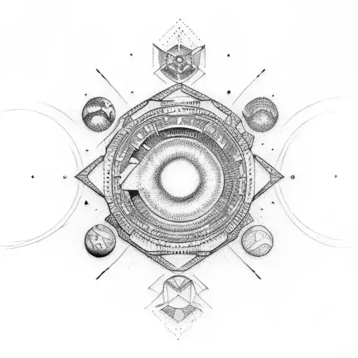 line witch stargate tattoo design idea