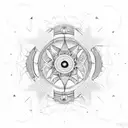 line witch stargate tattoo design idea