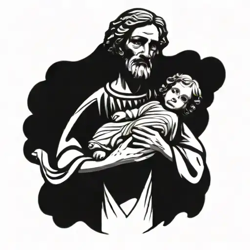 Saint Joseph  tattoo design idea