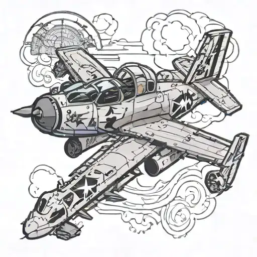 a-10 warthog tattoo design idea