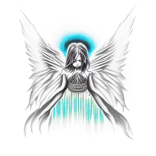 Dark angel tattoo design idea