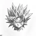 goku gohan representing father and son,  Ryuk,  trunks, kingdom hearts sora   tattoo design idea