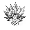 goku gohan representing father and son,  Ryuk,  trunks, kingdom hearts sora   tattoo design idea