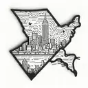NYC skyline tattoo design idea