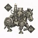 Highbarger Engine Co. EST 1984 tattoo design idea