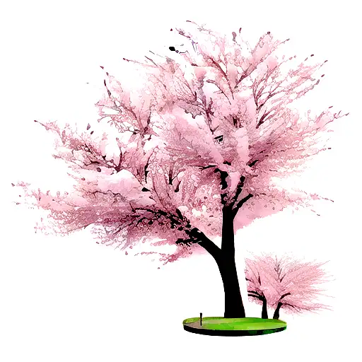 cherry blossom tree tattoo design idea