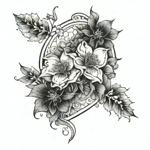 daughter named Bobbi Tattoo and date of birth of 31.08.2020 tattoo design idea
