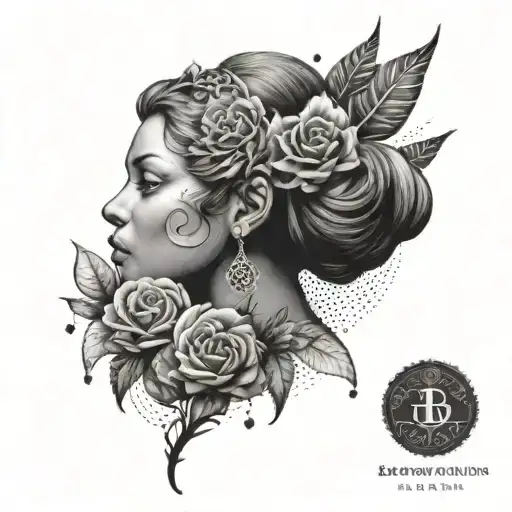 Create a tattoo featuring a powerful maternal figure, like a goddess of fertility or a nurturing mother, to symbolize your desire to have a child tattoo design idea