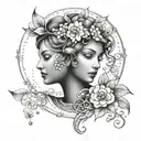Create a tattoo featuring a powerful maternal figure, like a goddess of fertility or a nurturing mother, to symbolize your desire to have a child tattoo design idea