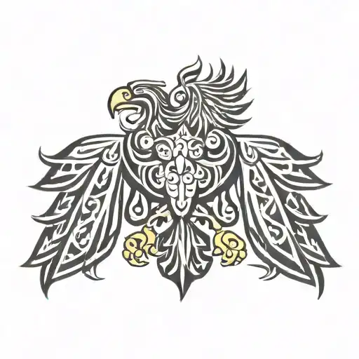 polish eagle tattoo design idea