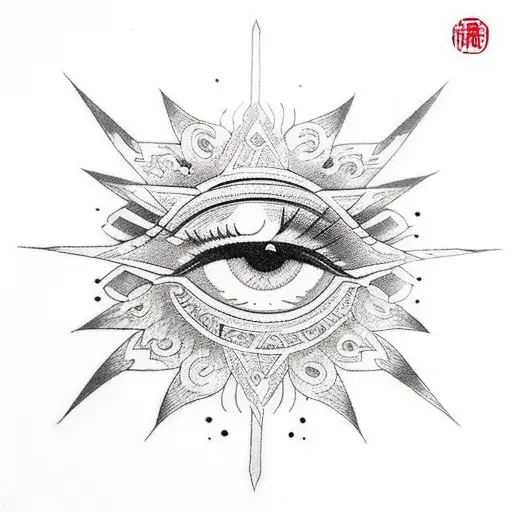 Eye of Ra tattoo design idea