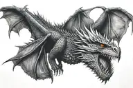 drogon from game of thrones   tattoo design idea