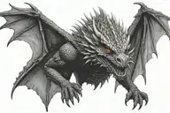 drogon from game of thrones   tattoo design idea