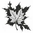 maple leaf withering away  tattoo design idea