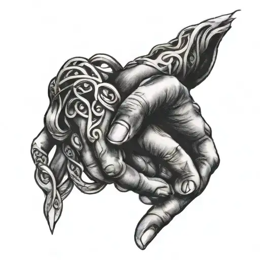 A pinky promise intertwined with an infinity symbol tattoo design idea