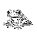 frog with rasberry tattoo design idea