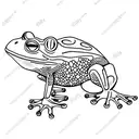 frog with rasberry tattoo design idea