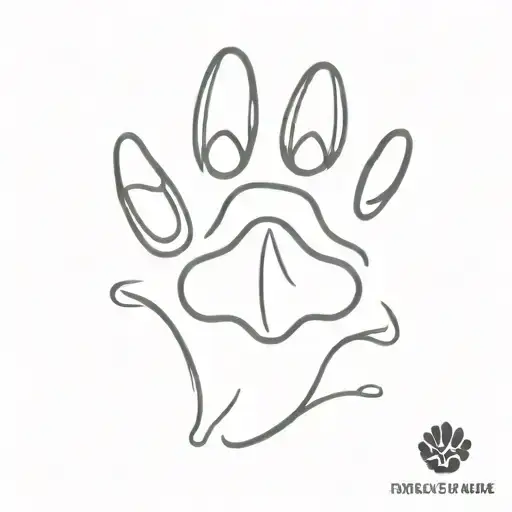 Pet Dog paw tattoo design idea