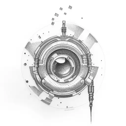 turbocharger and piston tattoo design idea