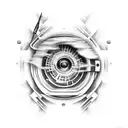 turbo and piston tattoo design idea