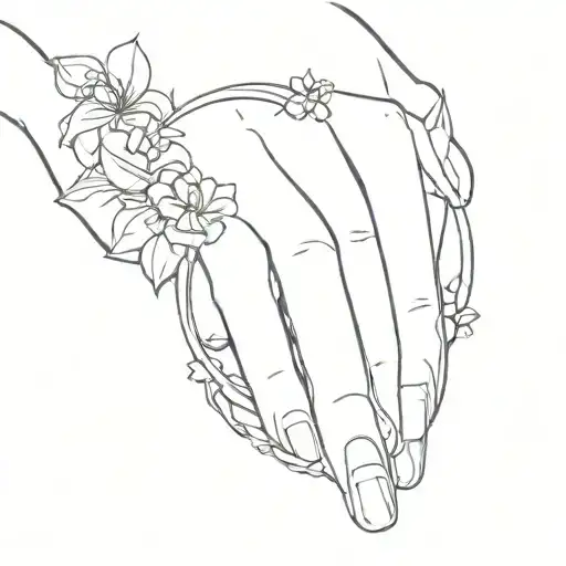 wedding ring finger tattoo design idea