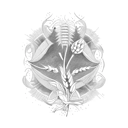 wheat with years 1953-2023 tattoo design idea
