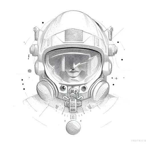 Space cowboy tattoo design idea