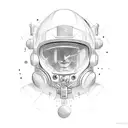 Space cowboy tattoo design idea