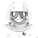 Space cowboy tattoo design idea