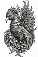 masculine Phoenix bird for men tattoo design idea