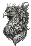 masculine Phoenix bird for men tattoo design idea