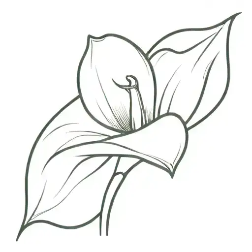 Calla lily elegant tattoo design idea