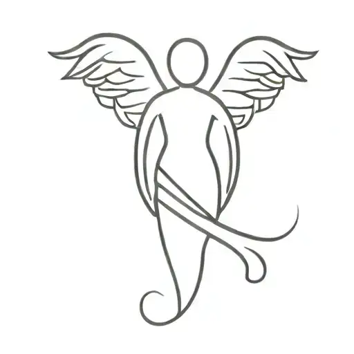 angel number 3 tattoo design idea